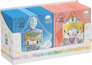 Display (counter) Kolorowanka CubeHead 3D MINI 16 szt. 4 różne wzory Monumi