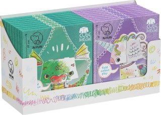 Display (counter) Kolorowanka CubeHead 3D MINI 16 szt. 4 różne wzory Monumi