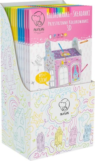 Display (counter) Kolorowanki składane 32 cm 32 szt 4 różne wzory Monumi