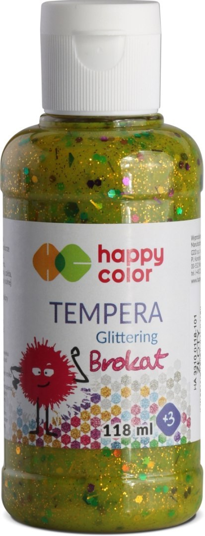 Farba tempera brokatowa 118ml złoty