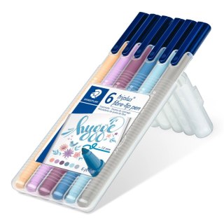 Flamaster Triplus 1 mm HYGGE 6 szt. w etui Staedtler
