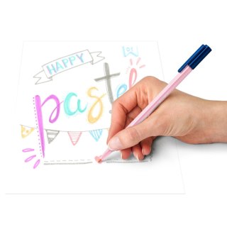 Flamaster triplus 1 mm 6 szt. w etui kolory pastelowe Staedtler