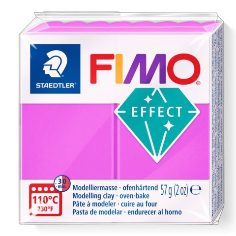Kostka FIMO effect 57g neon fioletowy masa termoutwardzalna Staedtler