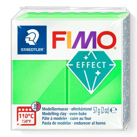 Kostka FIMO effect 57g neon zielony masa termoutwardzalna Staedtler Kostka FIMO effect 57g neon zielony masa termoutwardzalna Staedtler