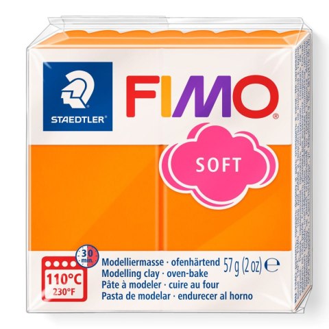 Kostka FIMO soft 57g pomarańczowy masa termoutwardzalna Staedtler