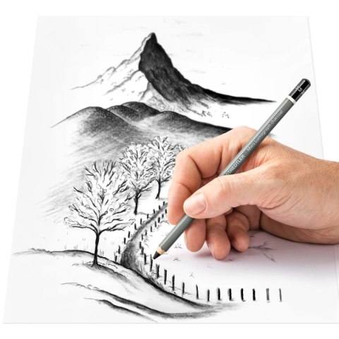 Węgiel w ołówku Mars Lumograph carcoal Design Journey S M H Staedtler