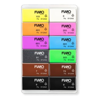 Zestaw FIMO Neon 12 kostek x 25g Staedtler
