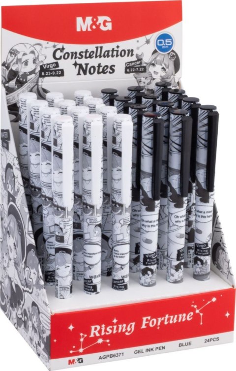 Długopis żelowy Manga 12 konstelacji 05mm niebieski display 24szt MG Długopis żelowy Manga 12 konstelacji 05mm niebieski display 24szt MG