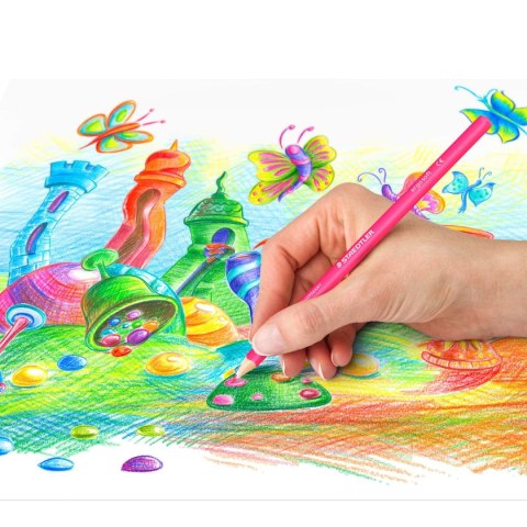 Kredki ergosoft trójkątne 12 kol. w etui Staedtler