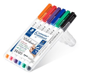 Marker Lumocolor whiteboard M 6 kol. w etui Staedtler