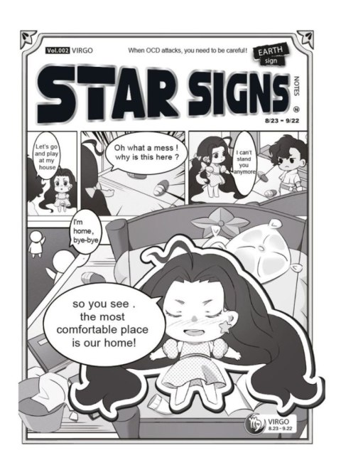 Notatnik A5 w kratkę Manga 12 konstelacji 40 kartek plastikowa okładka MG