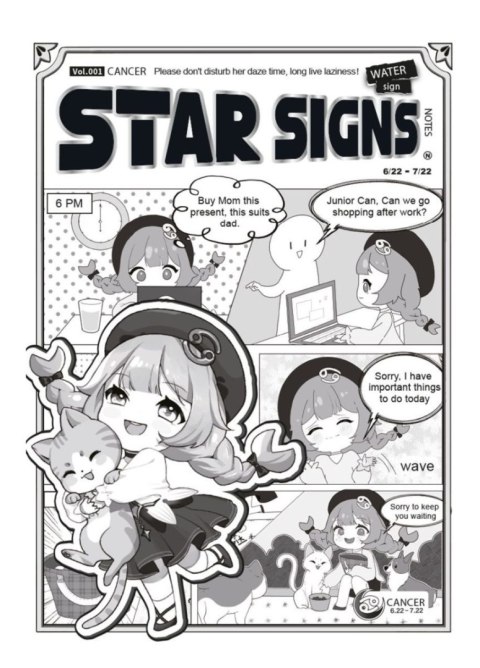 Notatnik A5 w kratkę Manga 12 konstelacji 40 kartek plastikowa okładka MG