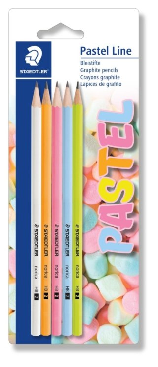 Pastel Line ołówek Norica sześciokątny HB 5 szt. na blistrze Staedtler