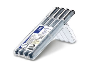 Pisak z atramentem pigmentowym zestaw 4 szt. (0.1 0.3 0.5 0.7mm) Staedtler