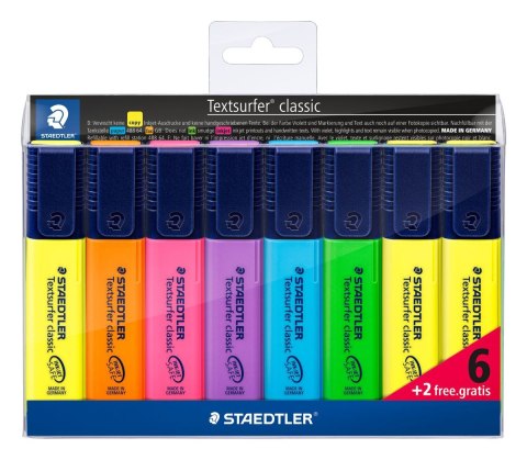 Zakreślacz Textsurfer classic 6+2 kol. (1 23 4 6 3 5) w etui Staedtler Zakreślacz Textsurfer classic 6+2 kol. (1 23 4 6 3 5) w etui Staedtler