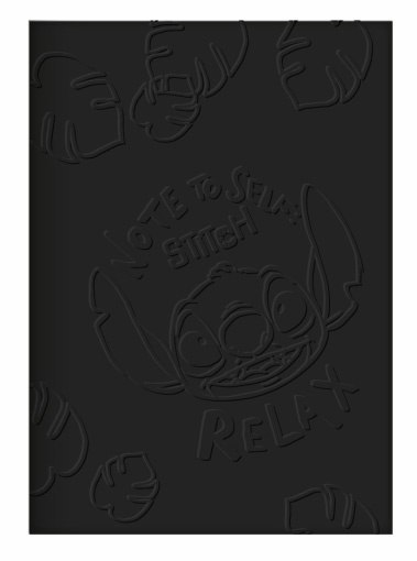 DISNEY BLACK - NOTES B6 /80 K. / MIĘKKA OPRAWA / KRATKA - WZÓR 2 - STITCH