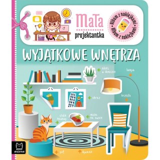 Album z naklejkami. Mała projektantka. Wyjątkowe wnętrza