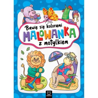 Bawię się kolorami. Malowanka z motylkiem