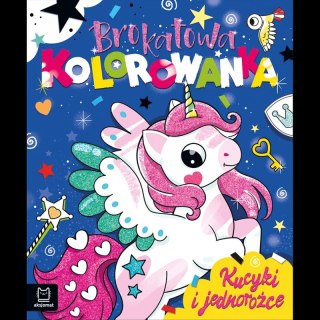 Brokatowa kolorowanka. Kucyki i jednorożce