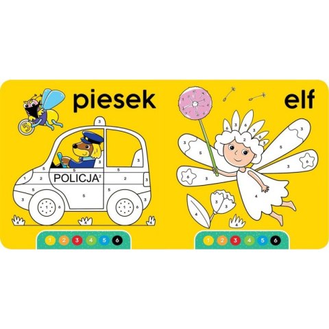 CYFERKI karty edukacyjne i kolorowanka z kredką segmentową. Uczę się i koloruję 5+ CYFERKI karty edukacyjne i kolorowanka z kredką segmentową. Uczę się i koloruję 5+