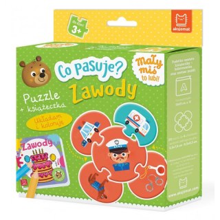 Co pasuje? Zawody. Puzzle + książeczka