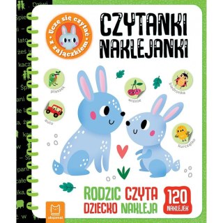 Czytanki-naklejanki. Uczę się czytać z zajączkiem. Rodzic czyta, dziecko nakleja