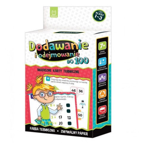 Dodawanie i odejmowanie do 100. Magiczne karty termiczne Dodawanie i odejmowanie do 100. Magiczne karty termiczne