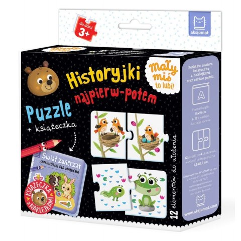 Historyjki najpierw-potem. Puzzle + książeczka. Mały miś to lubi! 3+ Historyjki najpierw-potem. Puzzle + książeczka. Mały miś to lubi! 3+