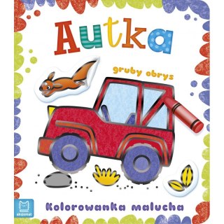 Kolorowanka malucha z grubym obrysem. Autka