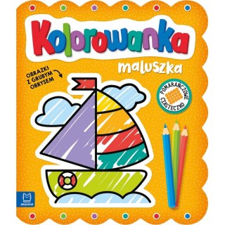 Kolorowanka maluszka. Obrazki z grubym obrysem. Pomarańczowe ciasteczko
