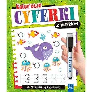 Kolorowe cyferki z pisakiem. Piszę i zmazuję (od 5 lat)
