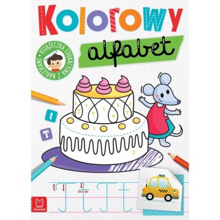 Kolorowy alfabet. Edukacyjna książeczka z naklejkami