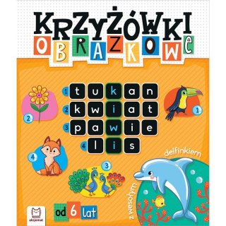 Krzyżówki obrazkowe z wesołym delfinkiem. Od 6 lat