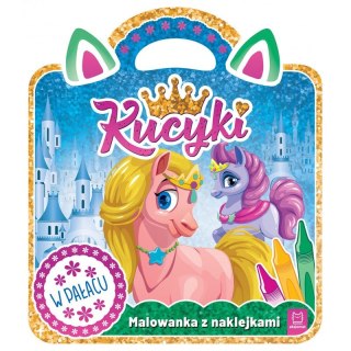 Kucyki. Malowanka z naklejkami. W pałacu