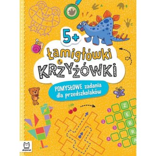 Łamigłówki i krzyżówki. Pomysłowe zadania dla dzieci 5+