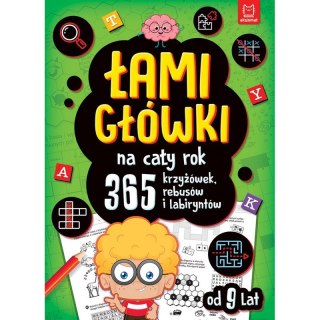 Łamigłówki na cały rok. 365 krzyżówek, rebusów i labiryntów. Zielona