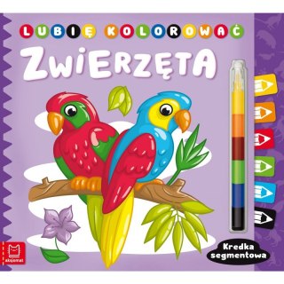 Lubię kolorować.Zwierzęta. Kredka segmentowa