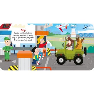 Pojazdy na autostradzie. Duże puzzle