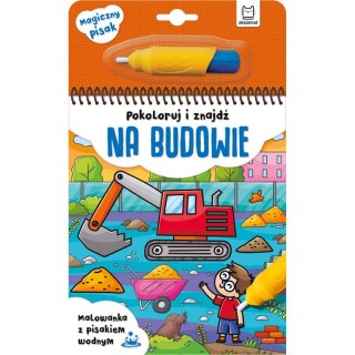 Pokoloruj i znajdź na budowie. Malowanka z pisakiem wodnym