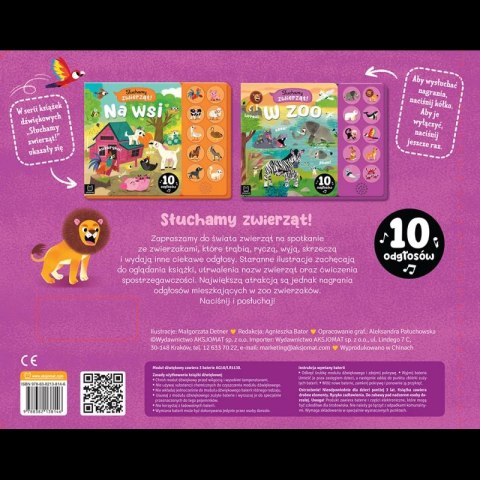 Słuchamy zwierząt! W zoo. 10 odgłosów Słuchamy zwierząt! W zoo. 10 odgłosów