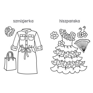 Sukienki. Wesołe kolorowanki 4+
