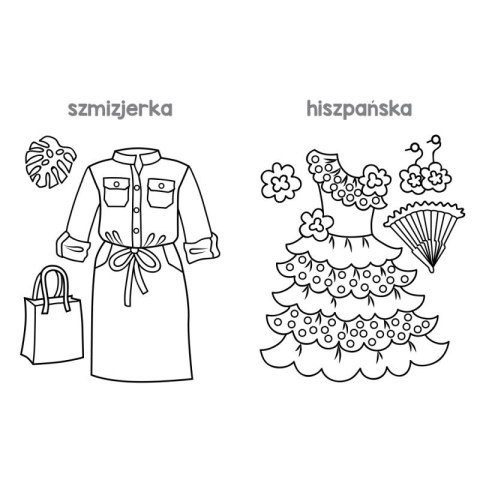 Sukienki. Wesołe kolorowanki 4+ Sukienki. Wesołe kolorowanki 4+