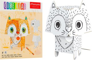 Kolorowanka CubeHead 3D, "Kot", Normal, Monumi