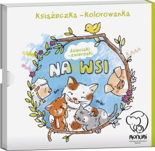 Książeczka - kolorowanka "Dzieciaki - Zwierzaki na wsi", Monumi