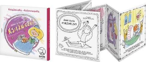 Książeczka - kolorowanka "Dzień z życia księżniczki", Monumi Książeczka - kolorowanka "Dzień z życia księżniczki", Monumi