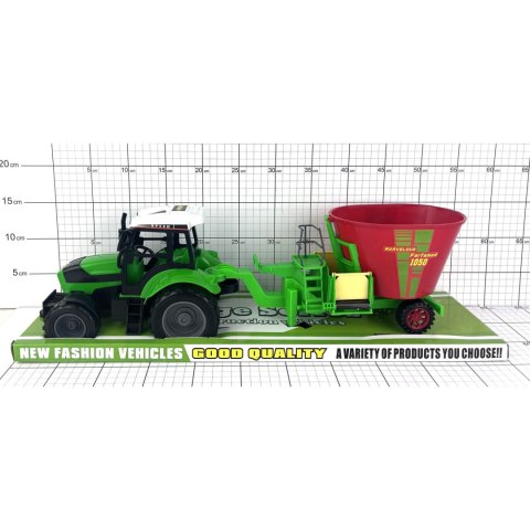 TRAKTOR Z PRZYCZEPĄ POD KLOSZEM TRAKTOR Z PRZYCZEPĄ POD KLOSZEM
