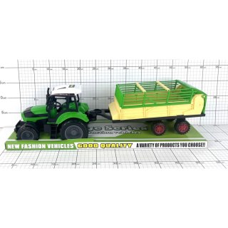TRAKTOR Z PRZYCZEPĄ POD KLOSZEM