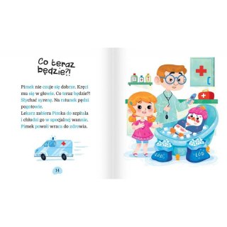 Uczę się czytać. Wakacje pingwinka. Duże litery i podział na sylaby