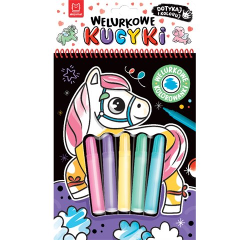Welurkowe kucyki. Dotykaj i koloruj Welurkowe kucyki. Dotykaj i koloruj