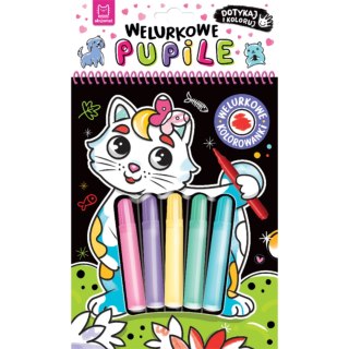 Welurkowe pupile. Dotykaj i koloruj